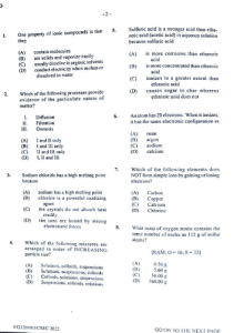 Chemistry Exam Paper: High School Level