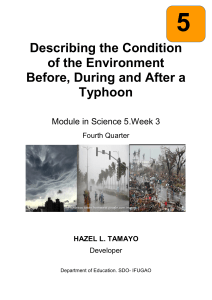 Typhoon Environmental Conditions: Science 5 Module