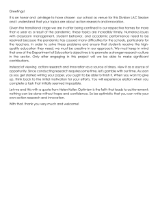 Action Research & Innovation Speech for Educators