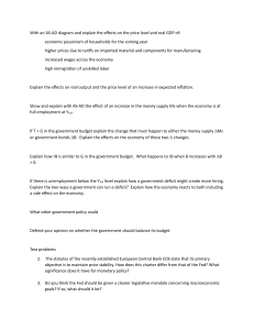 Macroeconomics Questions: AS-AD Model & Fiscal Policy