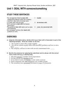 Business English: Phrasal Verbs Worksheet
