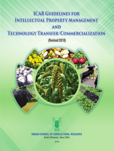 ICAR Guidelines: IP Management & Tech Transfer