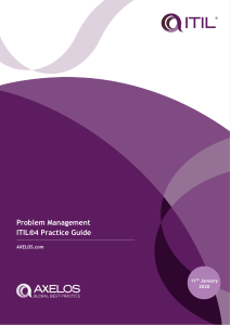ITIL 4 Problem Management Practice Guide