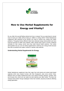Herbal Supplements for Energy & Vitality: A Guide