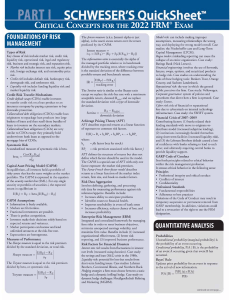 FRM Exam Prep: Risk Management & Quantitative Analysis QuickSheet