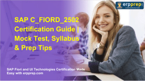 SAP C_FIORD_2502 Certification Guide, Mock Test & Syllabus
