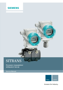 SITRANS P DS III Pressure Transmitter Service Manual