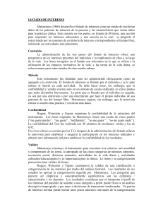 Lista de Intereses: Herramienta de Evaluación de Terapia Ocupacional