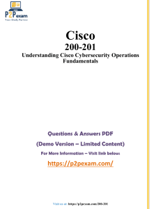 Cisco 200-201 CBROPS Exam Questions & Answers (Demo)