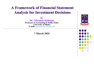 Financial Statement Analysis for Investment Decisions