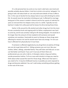 Coping with Trauma & Addiction: A Personal Reflection