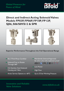 Bifold Solenoid Valves: Direct & Indirect Acting - FP Series