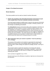 International Business Environment: Review Questions