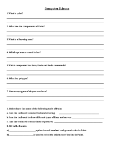 Computer Science Basics: Paint, Word, Hardware Worksheet