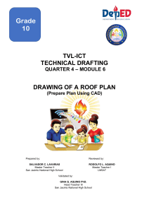 Roof Plan Drawing with CAD: Grade 10 Technical Drafting Module