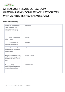 ATI TEAS 2025 Exam Questions Bank: Anatomy & Physiology