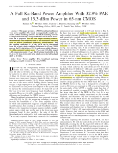 Ka-Band Power Amplifier Design in CMOS: High Efficiency & Broadband