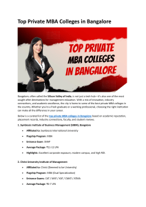 Top Private MBA Colleges in Bangalore | 2024 Guide