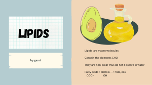 Lipids: Composition, Properties, and Functions