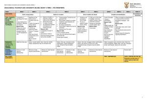 Grade 11 Geography Annual Teaching Plan (Inland)