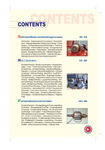 Electrical Machines: Table of Contents
