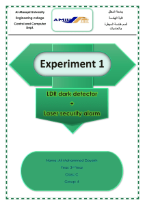 LDR & Laser Security Alarm Circuit Lab Report