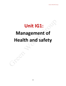 Health & Safety Management: Course Material - Green World Group