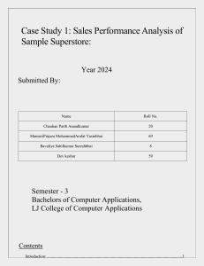 Sample Superstore Sales Performance Analysis Case Study 2024