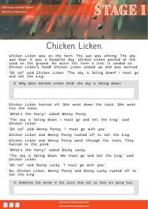 Animal Stories Worksheet: Reading Comprehension for Kids