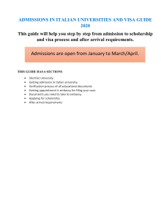 Italian University Admissions & Visa Guide 2020