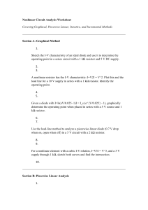 Nonlinear Circuit Analysis Worksheet