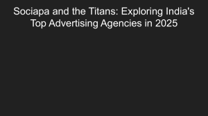 Sociapa & India's Top Advertising Agencies in 2025