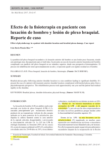 Fisioterapia para Luxaci&oacute;n de Hombro y Lesi&oacute;n Plexo Braquial