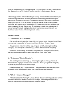 Climate Change Education & Engagement in Ghana: A Study