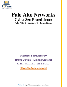Cybersecurity Practitioner Q&A Demo | Palo Alto Networks