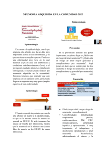 Neumonía Adquirida en la Comunidad: Epidemiología, Prevención, Diagnóstico