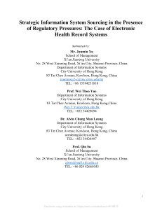 EHRS Sourcing Under Regulatory Pressure: A Research Paper