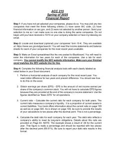 Financial Report: Company Analysis & Investment Recommendation