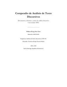 Compendio de Análisis de Texto Discursivo - Universidad APEC