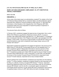 Legal Decision: Besa-Edelmaier vs. Arevalo