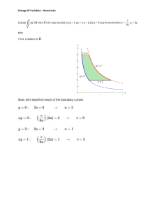 Change of Variables: Double Integral Numericals