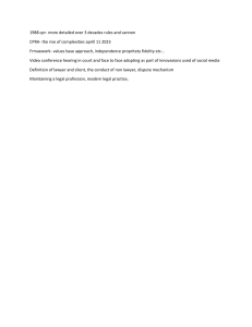 Legal Rules & Practices: CPR, CPRA, Modernization