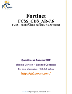 Fortinet FCSS_CDS_AR-7.6 Exam Q&A Demo