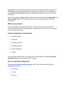 Lung Cancer Treatment in Pune: Dr. Lalit Banswal