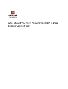 Online MBA in Data Science Course Fees - Chitkara University