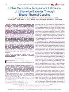 Sensorless Li-ion Battery Temperature Estimation