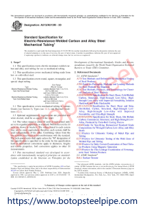 ASTM A513 Steel Tubing Standard Specification