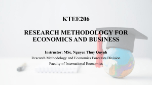 Research Design in Economics & Business: A Methodology Guide