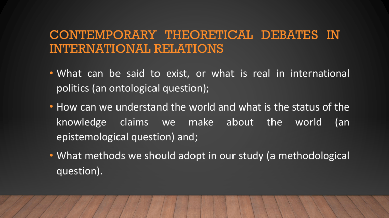 Realism vs. Liberalism in International Relations
