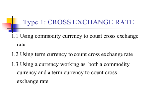 Cross Exchange Rates, Arbitrage, Forwards & Options